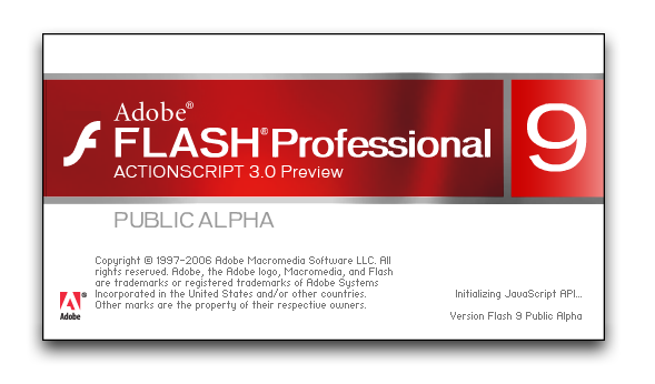 Splash in Adobe Flash Professional 9