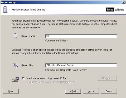 IBM Lotus Domino Server首次配置详解